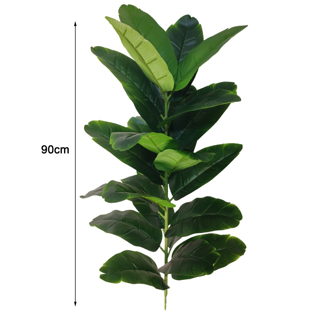 Dracaena Marginata - ต้นไทรพลาสติกสีเขียวขนาดใหญ่ 23 ใบ ใบไทรปลอมขนาดใหญ่ กิ่งต้นมอนสเตอร่า