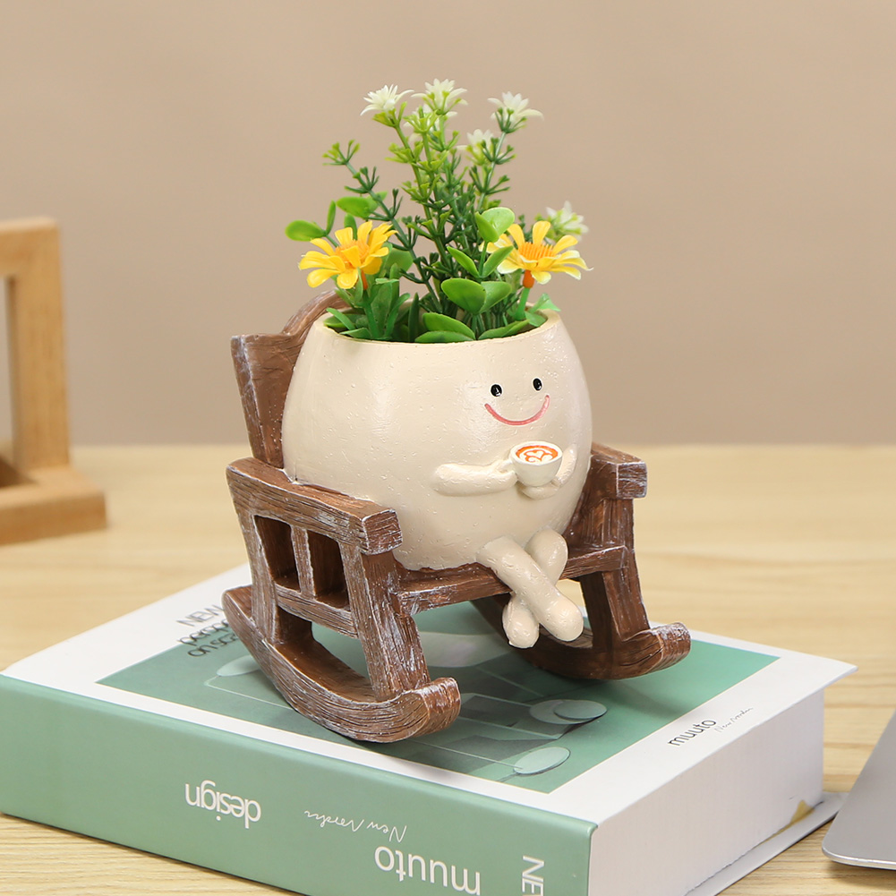 กระถางต้นไม้รูปทรงเก้าอี้โยก/ช - Echeveria Succulent บทวิจารณ์และราคา