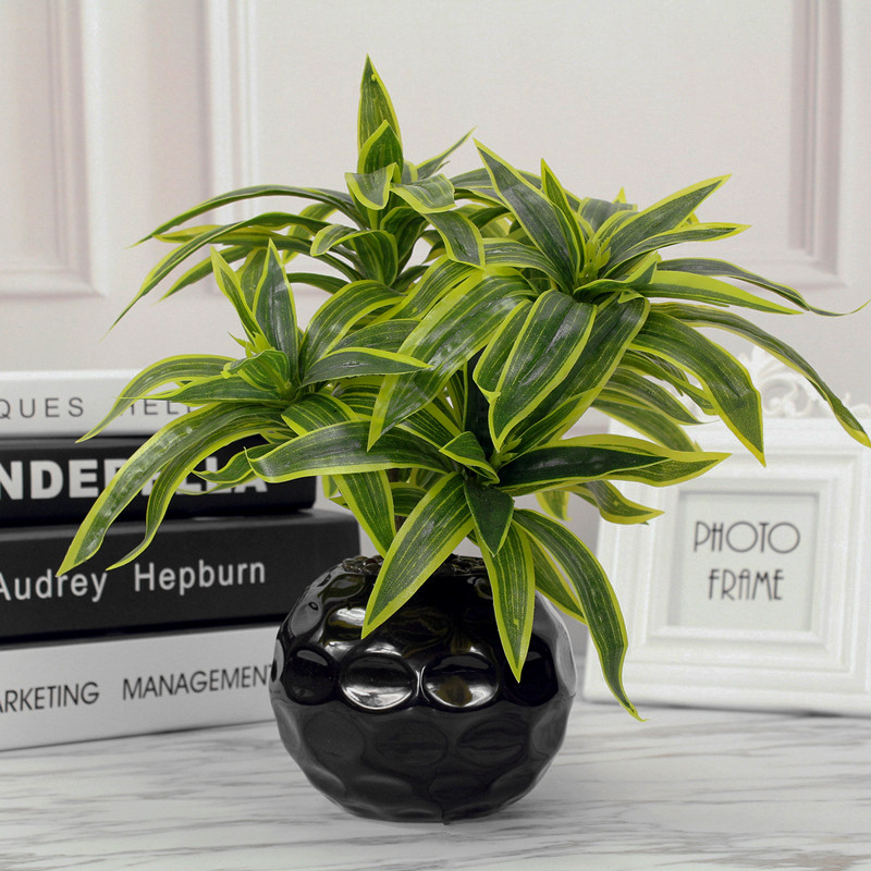 35ซม.3ส้อมประดิษฐ์เดสก์ท็อปปลอ - Dracaena Marginata บทวิจารณ์และราคา